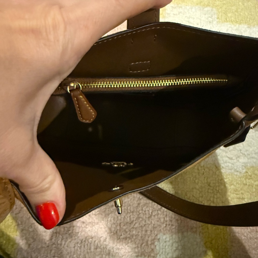 Coach Hadley Mini Suede Bag - Picture 11 of 15